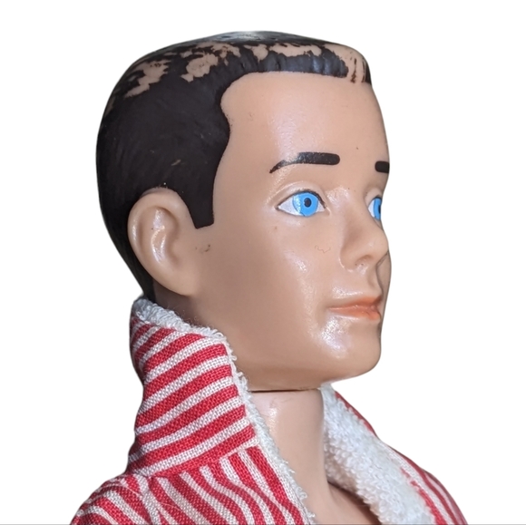 1960 Vintage Barbie's Ken MADE IN USA Brunette with Original Swimsuit Top Trunks - Picture 4 of 16